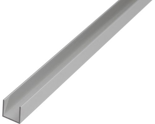 U-Profil Aluminium silber 22 x 10 x 1,5 x 1,5 mm 1 m