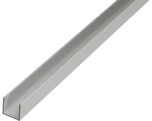 U-Profil Aluminium silber 22 x 10 x 1,5 x 1,5 mm 2 m