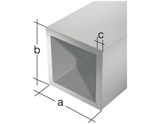 Profilé carré en aluminium avec dimensions