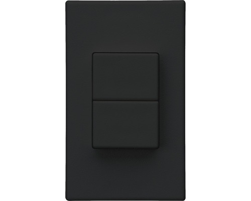 FLF UP Doppeltaster IP 20 schwarz Schalter mit Wippe für die Wandmontage