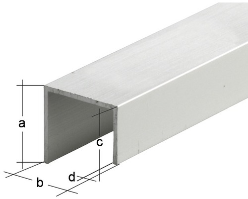 Profilé en U en aluminium avec dimensions