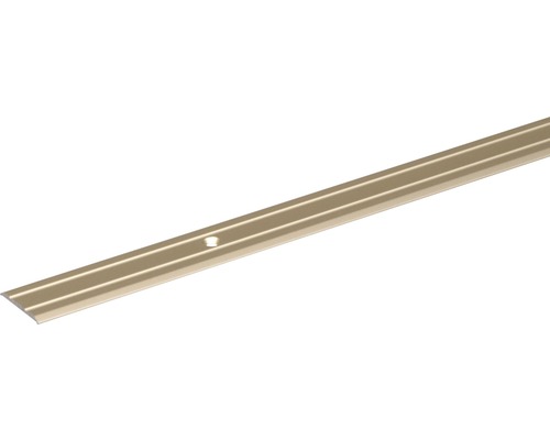 Profilé de transition Aluminium or 25 x 1,8 mm , 0,9 m Profilé de transition en métal avec trou de fixation