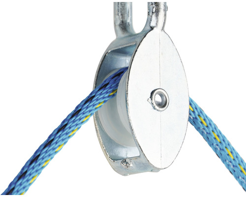 Einzelne Umlenkrolle mit Seil