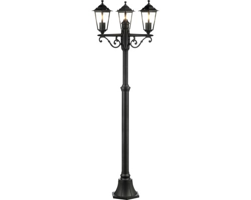 Lampadaire extérieur IP44 3 ampoules hxØ 2000x520 mm Carleen noir candélabre