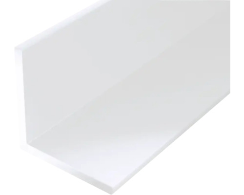 Profilé d’angle en PVC blanc 10x10x1 mm, 2 m
