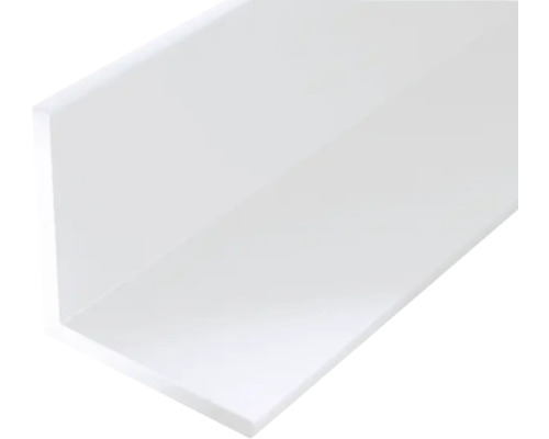 Winkelprofil PVC 10x10x1 mm, 2 m, gleichschenlig weiss