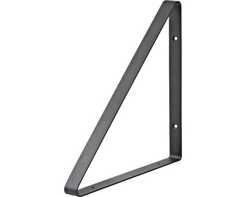 Dolle Console BERMUDA 250 x 250 x 30 mm noir Console d''angle métallique avec trous de perçage pour fixation murale