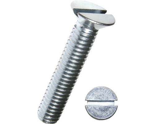 Dresselhaus Vis filetée tête fraisée encoche filetage complet 2,5 x 16 mm galvanisé 100 pièces