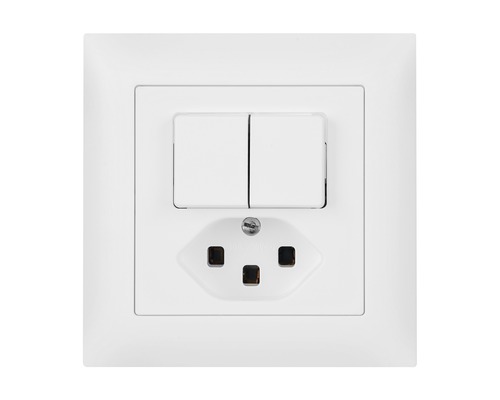 Interrupteur double combiné Edizo Due UP SCH1/T23 IP 20 blanc