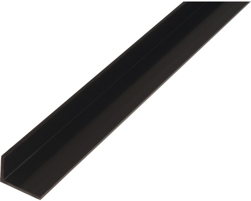 Profilé d’angle en PVC noir 20x10x1.5 mm, 2 m