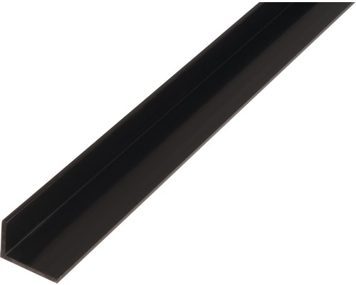 Winkelprofil PVC 25x20x2 mm, 2 m, ungleichschenklig schwarz