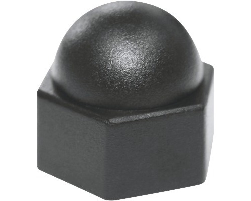 Cache pour vis six pans carré 12 mm noir, 50 pièces Écrou borgne noir en métal