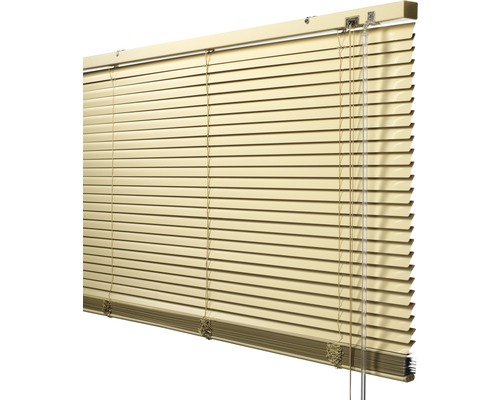 Store vénitien en alu Soluna avec fonction Dim-Out, 40x170 cm beige, avec 20% de lamelles supplémentaires pour un meilleur obscurcissement