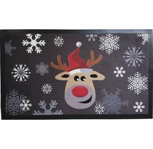 Fußmatte mit Rentier und Schneeflockenmuster