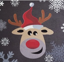 Fussmatte mit Rentier und Schneeflocken Motiv