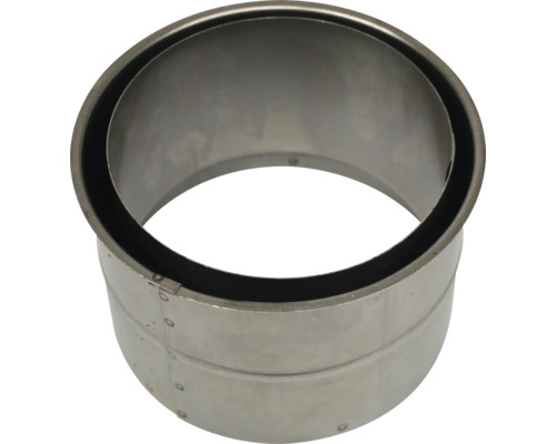 Tubage mural double pour tuyau de poêle Bertrams Ø 120 mm senotherm laqué argent Raccord de tuyau métallique pour systèmes de ventilation