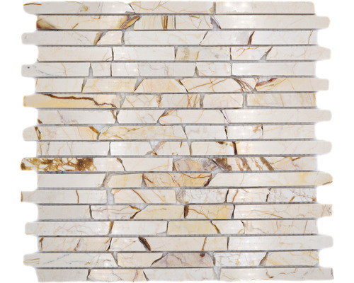 Natursteinmosaik Quadrat golden cream poliert 30,5x32,2cm