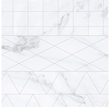 Grès cérame fin carrelage pour sol Brick Velvet-Geo blanco 33.15x33.15 cm