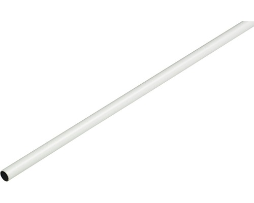 Barre de penderie ronde, pour charge moyenne, 600 mm, blanc, 1 pièce
