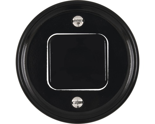 Kit de recouvrement pour bouton poussoir Feller Standard Due IP 20 noir non éclairé