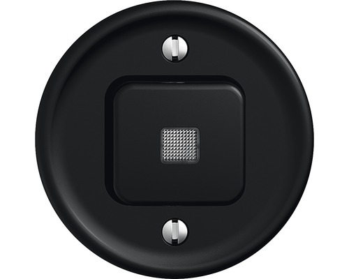 Kit de recouvrement pour bouton poussoir Feller Standard Due IP 20 noir éclairé