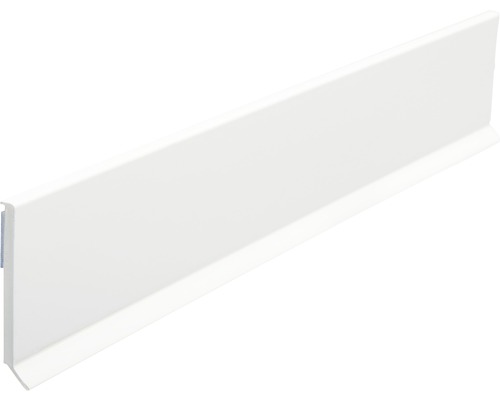 Baguette plate PVC avec lèvre d'étanchéité 2.5x40x1500 mm blanc Plinthe en plastique