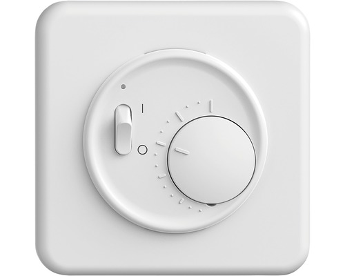 Thermostat avec interrupteur Feller Standard Due UP IP 20 blanc