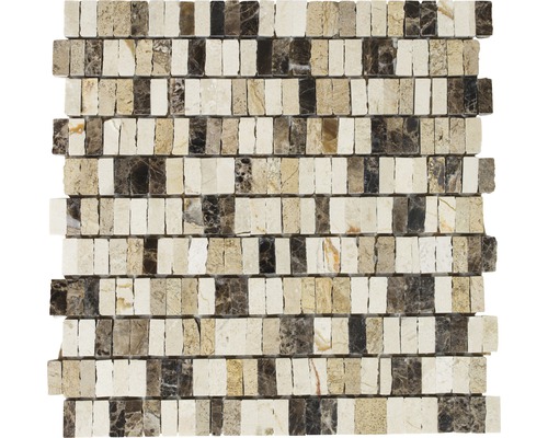 Mosaïque en pierre naturelle Marbre beige 30x30 cm Mosaïque en pierre naturelle