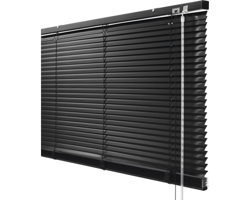 Store vénitien en alu SOLUNA DIM-OUT 100x170 cm noir, avec 20% de lamelles supplémentaires pour un meilleur obscurcissement