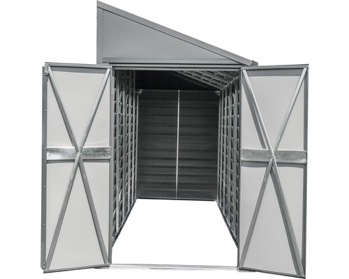 Abri de jardin métallique ouvert