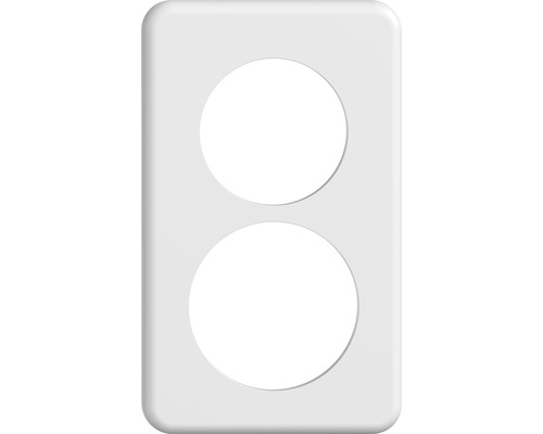 Cadre de recouvrement Feller Standard Due UP 2 fois 1x50 mm/1x58 mm IP 20 blanc