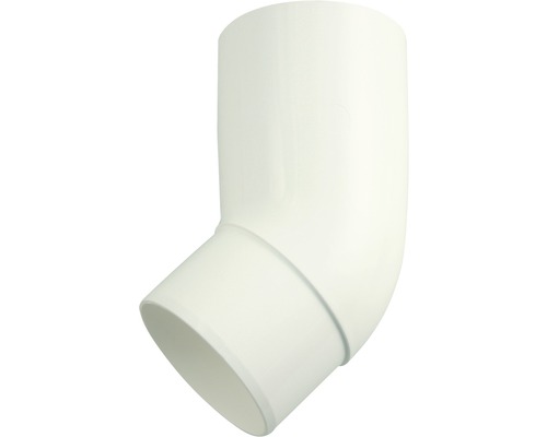 Coude pour tuyau de descente Marley plastique rond 45° blanc signalisation RAL 9016 DN 75 mm