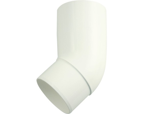 Coude pour tuyau de descente Marley plastique rond 45° blanc de signalisation RAL 9016 DN 75 mm