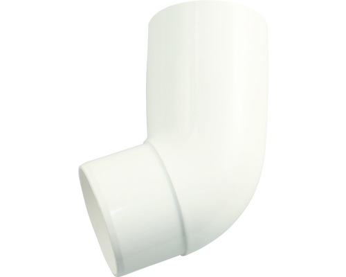 Coude pour tuyau de descente Marley plastique rond 67° blanc signalisation RAL 9016 DN 75 mm