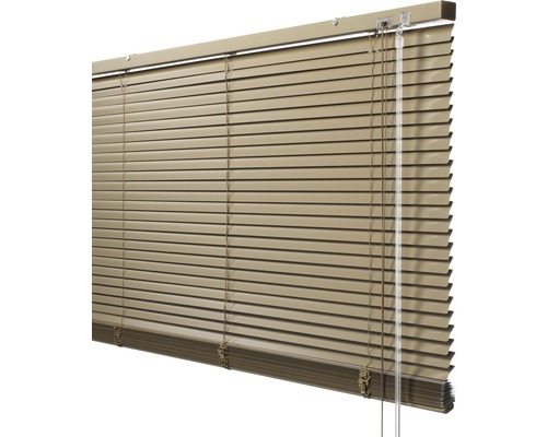 Store en alu Soluna 70x170 cm mocca, avec 20% de lamelles supplémentaires pour un meilleur obscurcissement