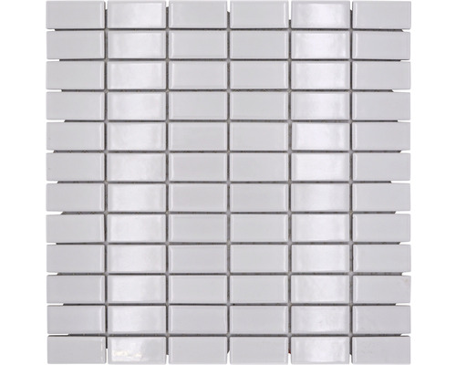 Mosaïque céramique uni blanc brillant 30x30 cm Mosaïque en céramique