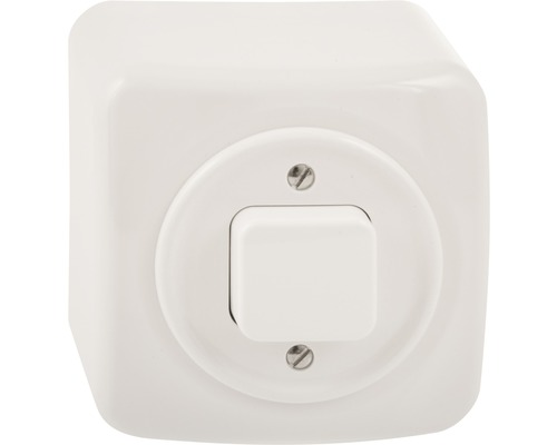 Bouton poussoir Feller Standard Due AP S-Ö IP 20 blanc non éclairé