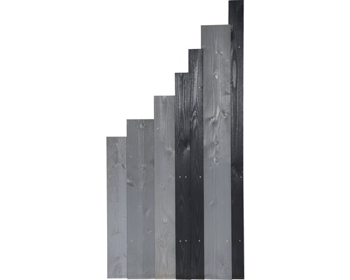 Panneaux de bois dans différentes nuances de gris