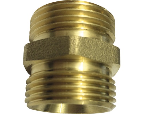 Messing-Doppelnippel mit Aussengewinde