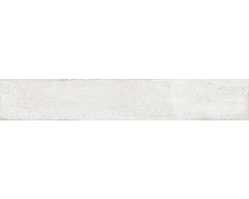 Längliche, helle Wandfliese aus Keramik