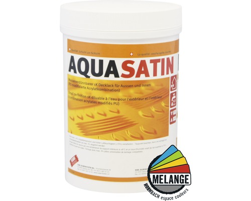 Peinture couvrante Kabe Aquasatin dans une teinte au choix brillant satiné 50 1 kg