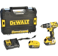 DeWalt Akku-Bohrschrauber DCD791P2 18 V inklusive 2 x Li-Ion XR Akkus (5,0 Ah), Ladegerät und Zubehör