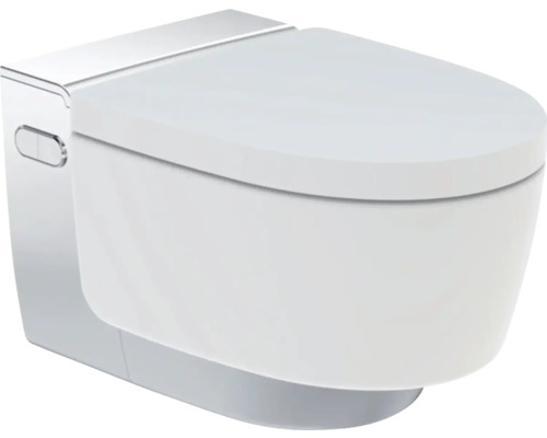 Dusch-WC Komplettanlage GEBERIT Aquaclean Mera Comfort weiss/glanzverchromt 146.210.21.1