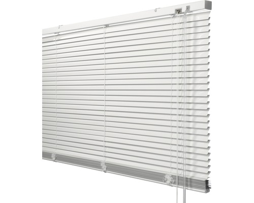 Store vénitien en alu Soluna avec fonction Dim-Out, 100x240 cm blanc, avec 20% de lamelles supplémentaires pour un meilleur obscurcissement