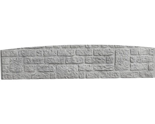 Plaque de clôture en béton à finition arrondie Standard Romania 200x45x3,5cm Clôture en béton aspect pierre