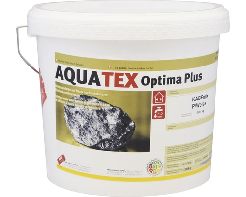 Peinture pour locaux d'habitation KABE Aquatex Optima blanche 5 kg Seau de peinture d''intérieur AquaTex Optima Plus, 5 kilogrammes