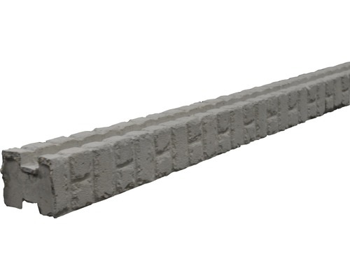 Poteau intermédiaire Mediterran Klassik pierre 185/245 x 12,5 x 12 cm gris Bordure de gazon en béton pour l''aménagement paysager