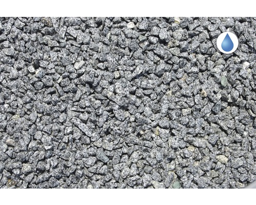 Gros plan de gravillons gris.