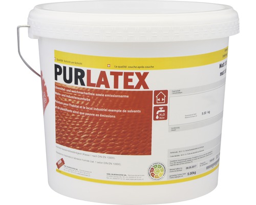 Kabe Wand- und Deckenfarbe Purlatex matt 10 5 kg Eimer Purlatex Innenfarbe mit fuenf Kilogramm Inhalt