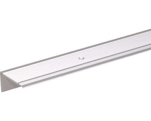 Profilé d'escalier Aluminium argent 45 x 23 x 2,7 mm x 2,7 mm , 1 m Profilé d'escalier Aluminium argent 45 x 23 x 2,7 mm x 2,7 mm , 1 m
